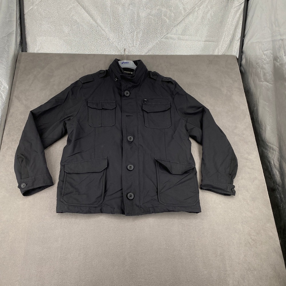Marc New York Andrew Marc Mens Black Field Jacket Utility Coat XL H194
